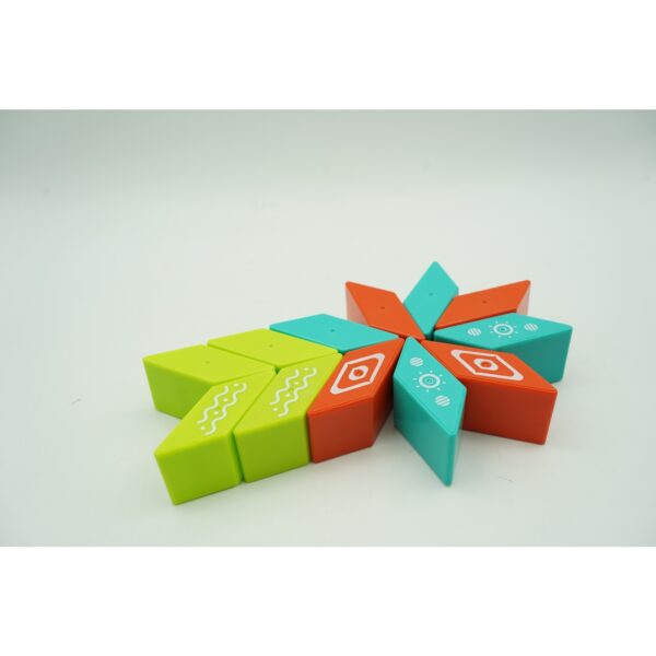 Set inteligent de constructie cu piese magnetice, 26 piese, +3 ani, multicolor - imagine 4
