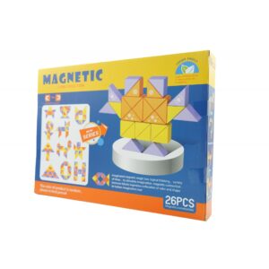 Set inteligent de constructie cu piese magnetice, , 26 piese, pentru copii, +3 ani, multicolor