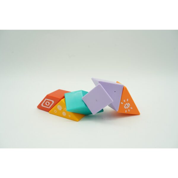 Set inteligent de constructie cu piese magnetice, , 6 piese, pentru copii, +3 ani, multicolor - imagine 4