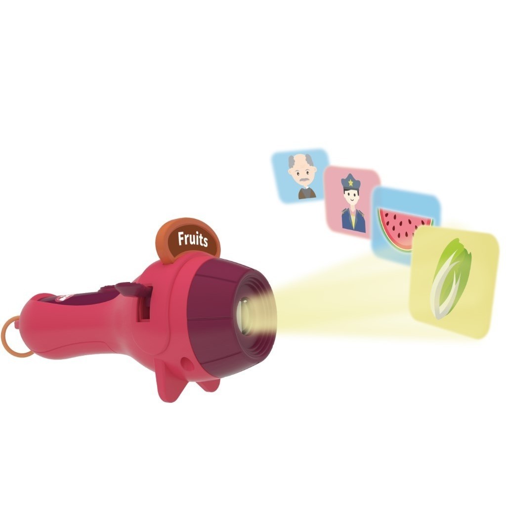 Set Jucarie Educativa, , Proiector Tip Lanterna Pentru Copii, 6 Teme, 48 de Imagini, Cutie Depozitare, +3 ani, Rosu