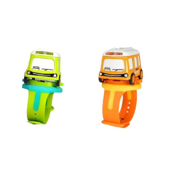 Set jucarie pentru copii, , masina-ceas verde si portocalie - imagine 4