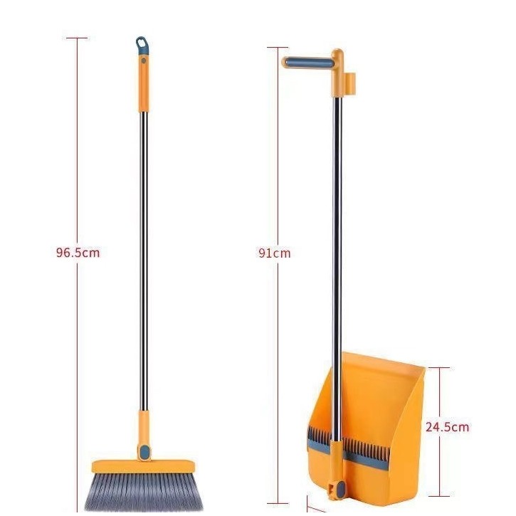 Set Matura si Faras cu Coada Detasabila, , cu Dinti de Pieptene pentru Curatare Matura, rotativ, pliabil, Otel inoxidabil si Polipropilena, portocaliu - imagine 2