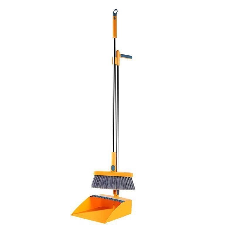 Set Matura si Faras cu Coada Detasabila, , cu Dinti de Pieptene pentru Curatare Matura, rotativ, pliabil, Otel inoxidabil si Polipropilena, portocaliu