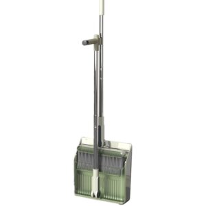 Set Matura si Faras cu Coada , cu Dinti de Pieptene pentru Curatare Matura, rotativ, pliabil, detasabil, Otel inoxidabil si Polipropilena, 99 x 30 cm Verde