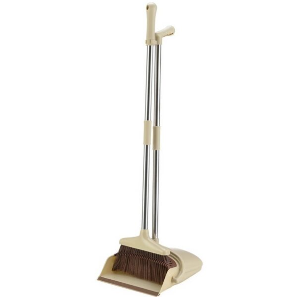 Set matura si faras cu coada, , Pentru uz casnic, Plastic/Otel, Maro/Bej, Depozitare verticala, 26x25.5x83 cm