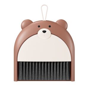 Set Matura si Faras, , Pentru Birou, din PP, Model Ursulet, 23.5 x 18 cm, Maro