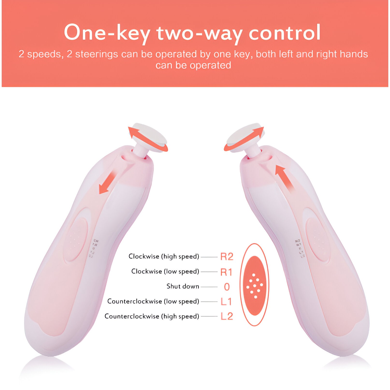 Set Pila Electrica pentru Copii si Bebelusi, , ABS, 6 Accesorii, cu Lumina LED, Roz Alb - imagine 4