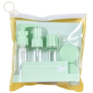 Set Recipiente pentru Cosmetice, , 5 Piese, cu Gentuta, pentru Calatorii, Reutilizabile, Verde, Material Plastic, 40 ml, 10g