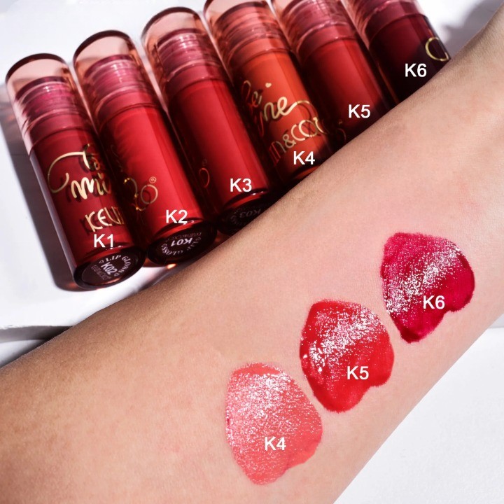 Set Rujuri de Buze Lucioase, KEVIN & COCO, Be Mine 3 Culori, Lip-Gloss, 11 x 7.3 x 2.7cm, Roz-Rosu, Varianta B - imagine 2