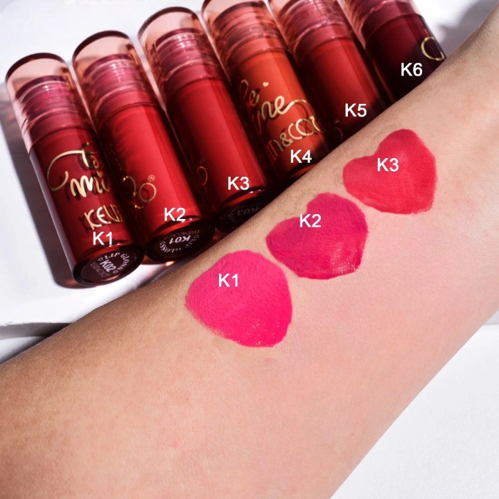 Set Rujuri de Buze Mate, KEVIN & COCO, Be Mine 3 Culori, Lip-Gloss, 11 x 7.3 x 2.7cm, Roz, Varianta A - imagine 2