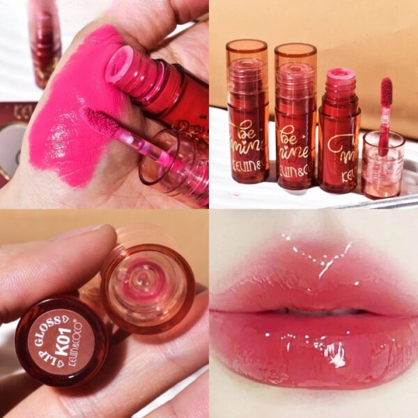 Set Rujuri de Buze Mate, KEVIN & COCO, Be Mine 3 Culori, Lip-Gloss, 11 x 7.3 x 2.7cm, Roz, Varianta A - imagine 3