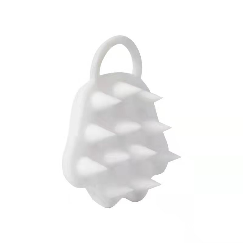 Perie pentru Masajul Scalpului, Perie pentru Sampon, Labuță de Pisică, Dimensiune 7x8 cm, Curatarea si Mentinerea Curata a Parului, Alb - imagine 2