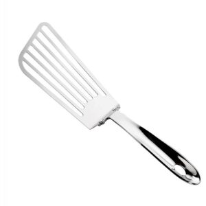 Spatula flexibila , Fish Turner, din otel, durabila, cu margini subtiri pentru taiere, pentru carne, oua, peste, multifunctionala, argintiu