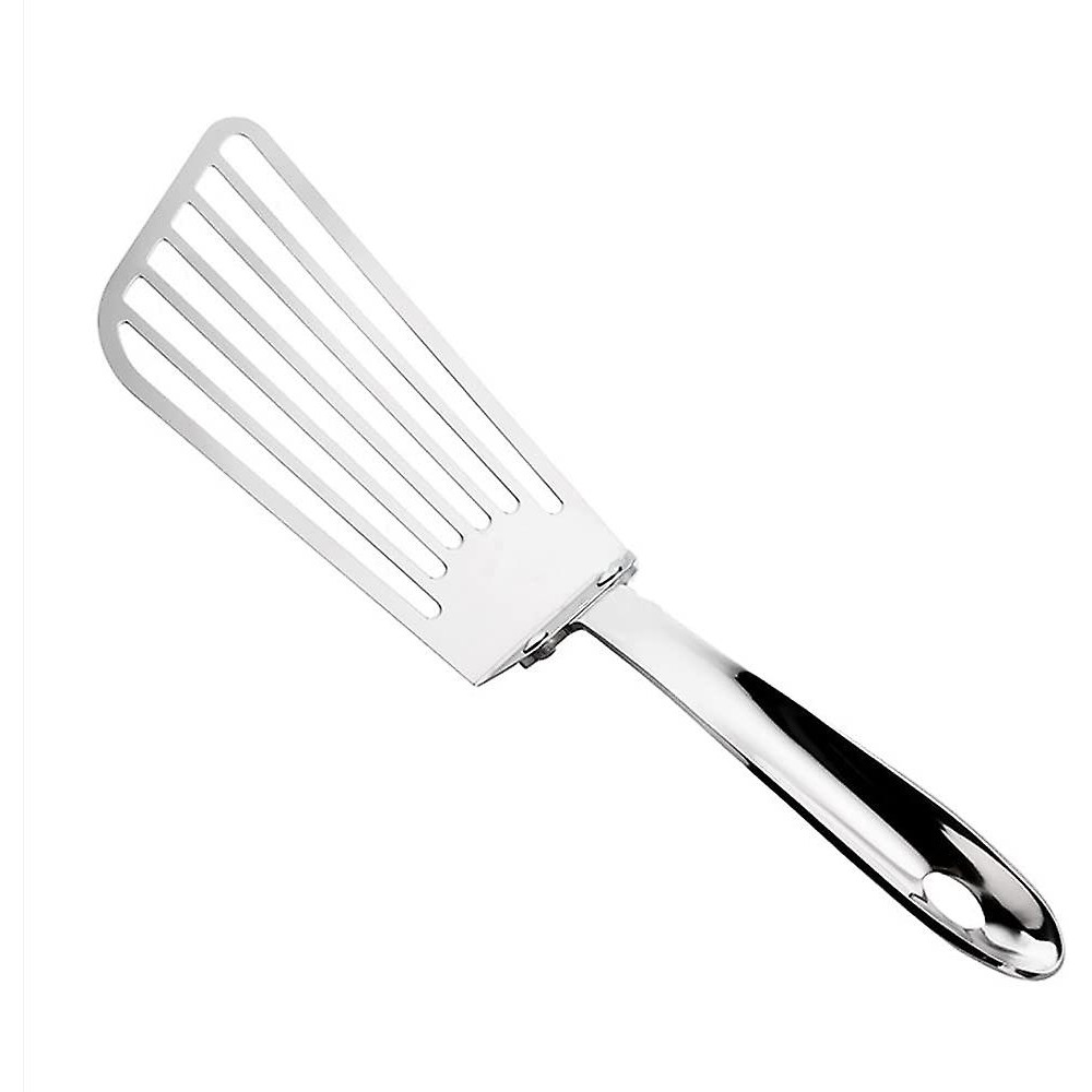 Spatula flexibila , Fish Turner, din otel, durabila, cu margini subtiri pentru taiere, pentru carne, oua, peste, multifunctionala, argintiu