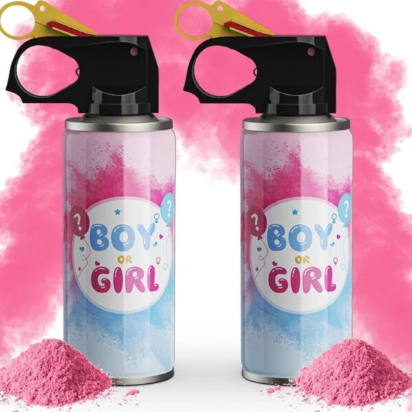 Spray Gender Reveal, , 260 ml, din Amidon de Porumb, Dezvaluire Gen Bebelusi, Roz - imagine 3