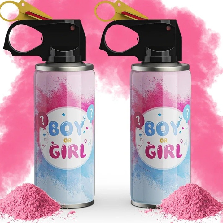 Spray Gender Reveal, , 260 ml, din Amidon de Porumb, Dezvaluire Gen Bebelusi, Roz - imagine 3