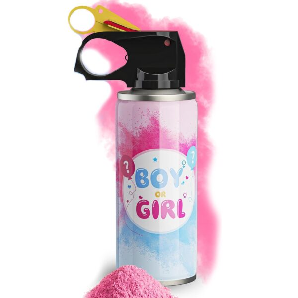 Spray Gender Reveal, , 260 ml, din Amidon de Porumb, Dezvaluire Gen Bebelusi, Roz