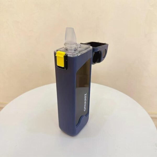 Sticla de Apa pentru Sport, , 350 ml, cu Pai si Capac, 23x7x4.4 cm, Buton de Blocare, din PC, Albastru - imagine 4