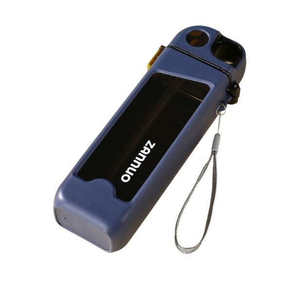 Sticla de Apa pentru Sport, , 350 ml, cu Pai si Capac, 23x7x4.4 cm, Buton de Blocare, din PC, Albastru