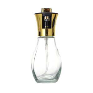 Sticla de ulei cu Pulverizator, , Sticla pentru Lichide de Bucatarie, Otet, Sos, 16.7 x 5.2 cm, Volum 200 ml, Gold