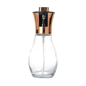 Sticla de ulei cu Pulverizator, , Sticla pentru Lichide de Bucatarie, Otet, Sos, 16.7 x 5.2 cm, Volum 200 ml, Roz Gold