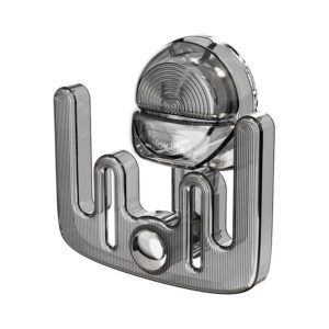 Suport pentru Incaltamintea de Casa, , fara Perforare, Montare pe Perete, Prindere Adeziva, 11.6x11x4.8cm, Gri Transparent