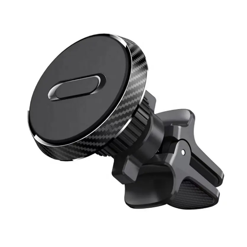 Suport Auto Magnetic  360 grade cu prindere de grila de aerisire, 50 mm, Ajustabil, 4 Magneti  incorporati, Negru