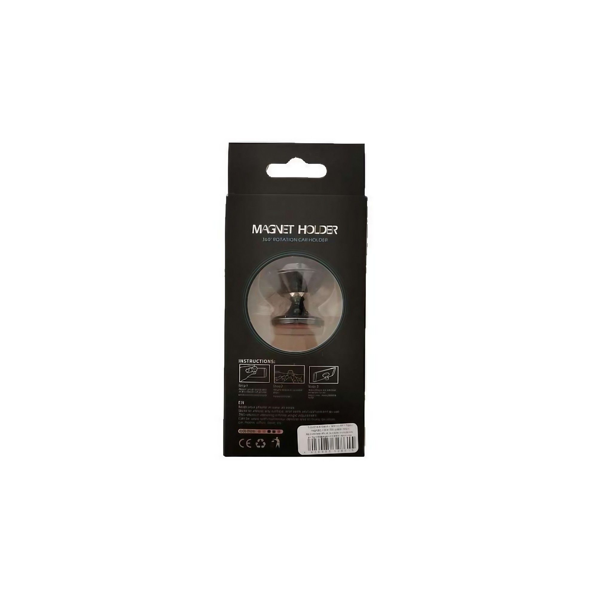 Suport Auto Magnetic , pentru Telefon BK1, Rotire 360 grade, Negru - imagine 4