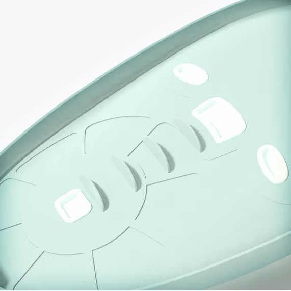 Suport de Baie Bebelusi, , 0-12 luni, Montare pe Chiuveta/Lavoar/Cada, Ventuze Antiderapante cu Intaltime Reglabila, 50 x 24 x 12.5 cm, Alb - imagine 2