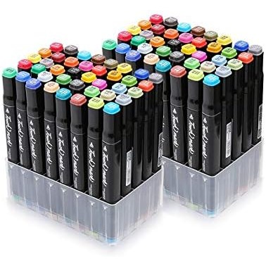 Suport De Depozitare, , pentru Markere, Suport Pentru Stilouri, Cutie De Depozitare pentru Birou, Multi-Functionala, 80 Spatii, Alb/Negru - imagine 4