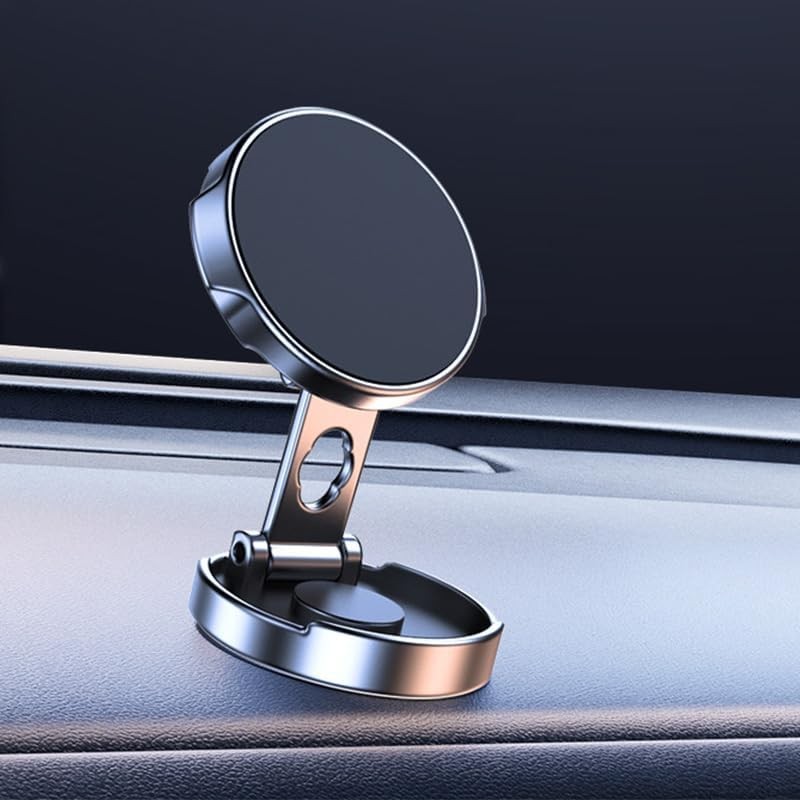 Suport de Telefon, , cu Adeziv, din ABS si Magnet, Pliabil, Diametru 4.4 cm, Universal, Argintiu - imagine 2