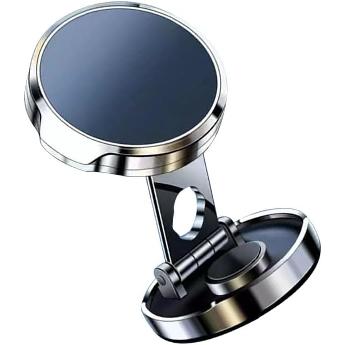 Suport de Telefon, , cu Adeziv, din ABS si Magnet, Pliabil, Diametru 4.4 cm, Universal, Argintiu - imagine 4