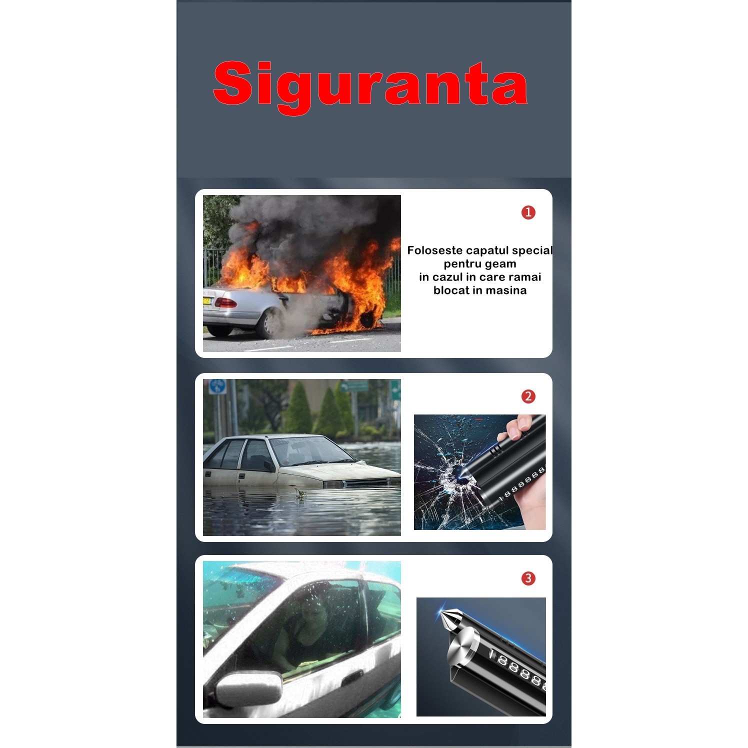 Suport numar de telefon cu odorizant  pentru parcare Negru - imagine 4
