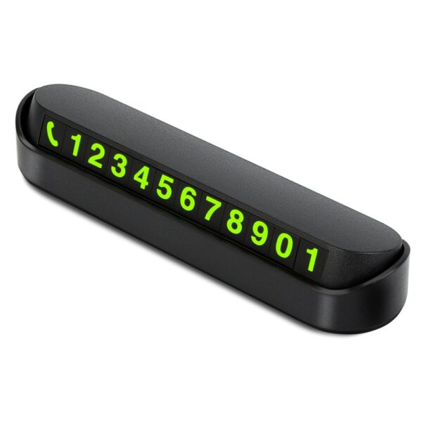 Suport numar telefon , afisaj parcare numar telefon/parcare temporara, Negru