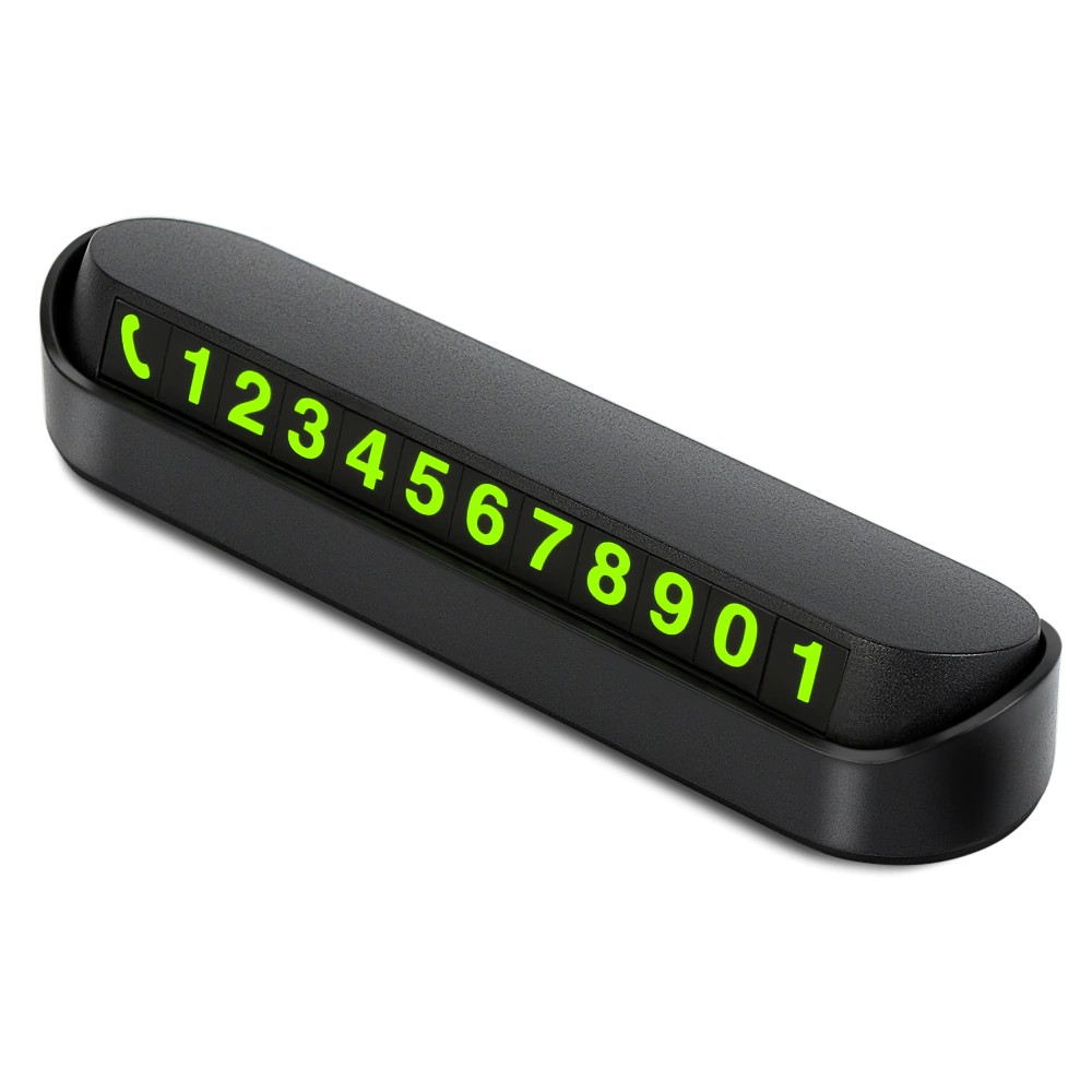 Suport numar telefon , afisaj parcare numar telefon/parcare temporara, Negru