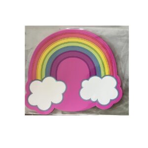 Suport pentru Pahar, , Model Curcubeu, din PVC, 18.5 x 18.5 cm, Rezistent la Caldura, Multicolor