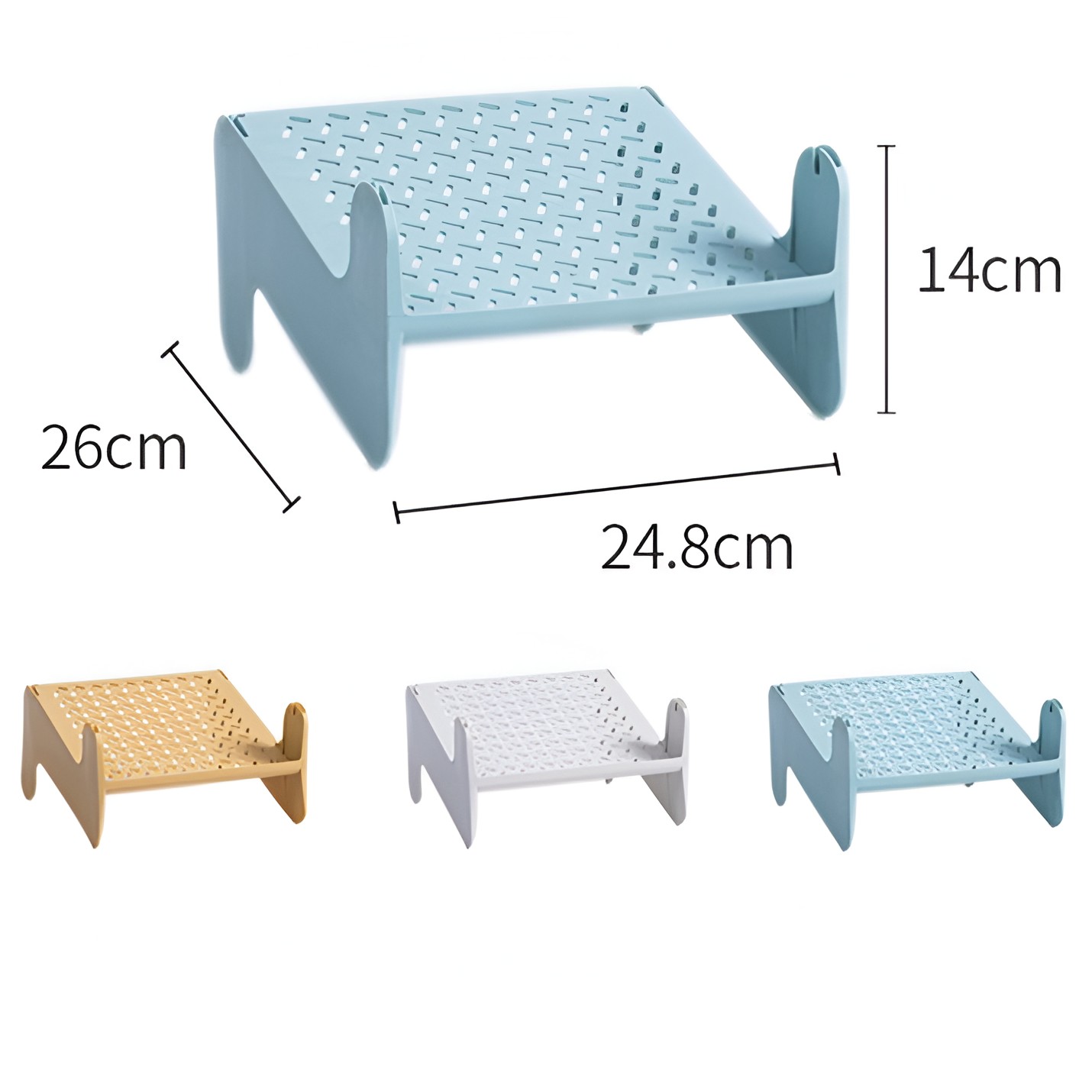 Suport pentru Pantofi, , cu Doua Straturi, Organizator, Antiderapant și Durabil, 26x24.8x16 cm, Albastru - imagine 4