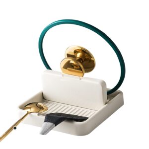 Suport Pliabil, , pentru Capace, Linguri, Multifunctional, Plasare pe Blatul de Bucatarie, 18.9x16.2x2.6 cm, Crem