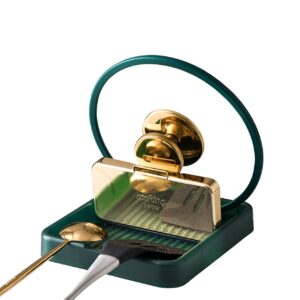 Suport Pliabil, , pentru Capace, Linguri, Multifunctional, Plasare pe Blatul de Bucatarie, 18.9x16.2x2.6 cm, Verde