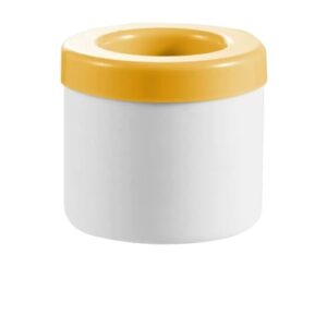 Tava de Gheata din Silicon cu Capac, , Forma de Gheata pentru Racirea Bauturilor, in Forma de Pahar, Silicon fara BPA, Cuburi de Gheata, 9x8.5x8 cm, Galben