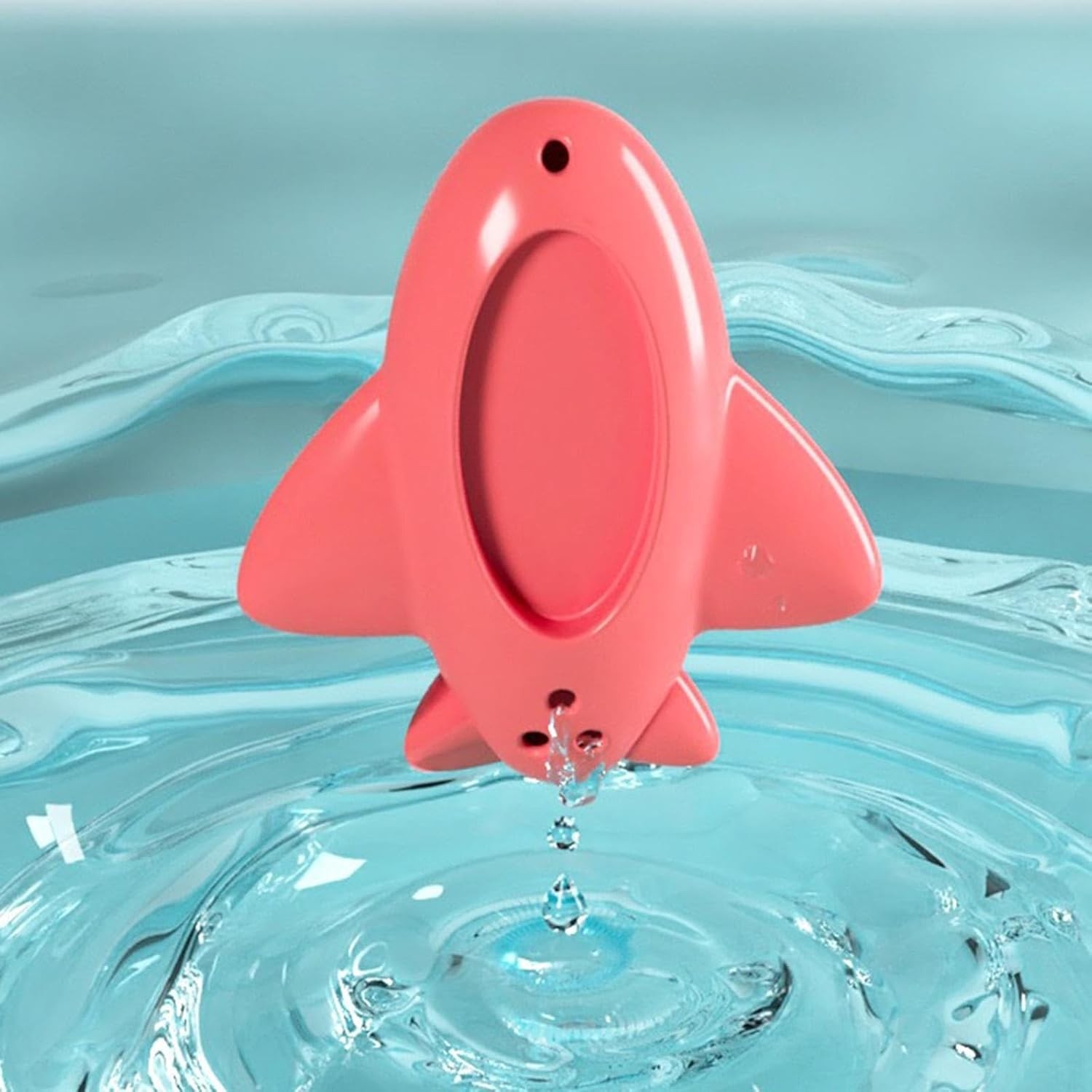 Termometru pentru Baie, , Plutitor, Rezistent la apa, Multifunctional, Model Avion, 11x10x4 cm, Rosu - imagine 4