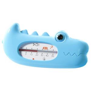 Termometru pentru Baie, , Plutitor, Rezistent la apa, Multifunctional, Model Crocodil, 2.7x6.5x3.7 cm, Albastru
