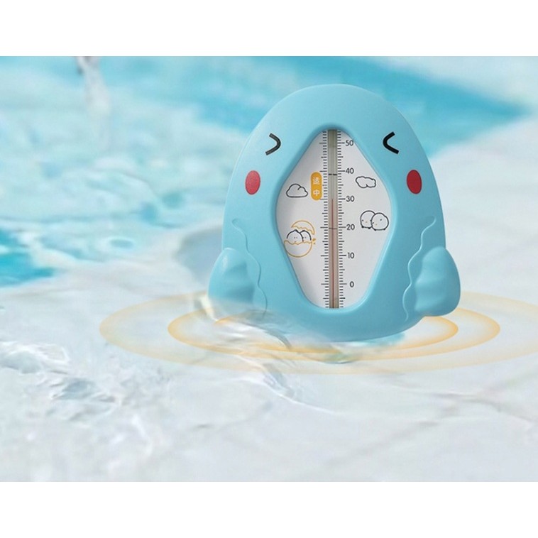 Termometru pentru Baie, , Plutitor, Rezistent la apa, Multifunctional, Model Gaina, 10.5x10.5x2.5 cm, Albastru - imagine 3