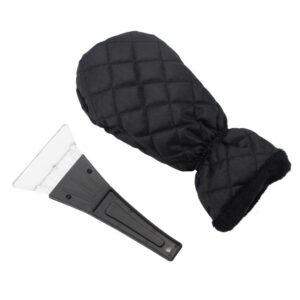 Set Manusa si Racleta pentru Zapada, , Impermeabila, Izolatie de Bumbac, 31 x 15 cm, Negru