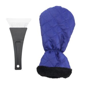 Set Manusa si Racleta pentru Zapada, , Impermeabila, Izolatie de Bumbac, 31 x 15 cm, Albastru