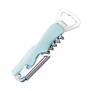 Tirbuson de Sticle 4 in 1, , Desfacator de Sticle Multifunctional, din Inox cu Maner Anti Alunecare, 13.5 x 4 cm Verde