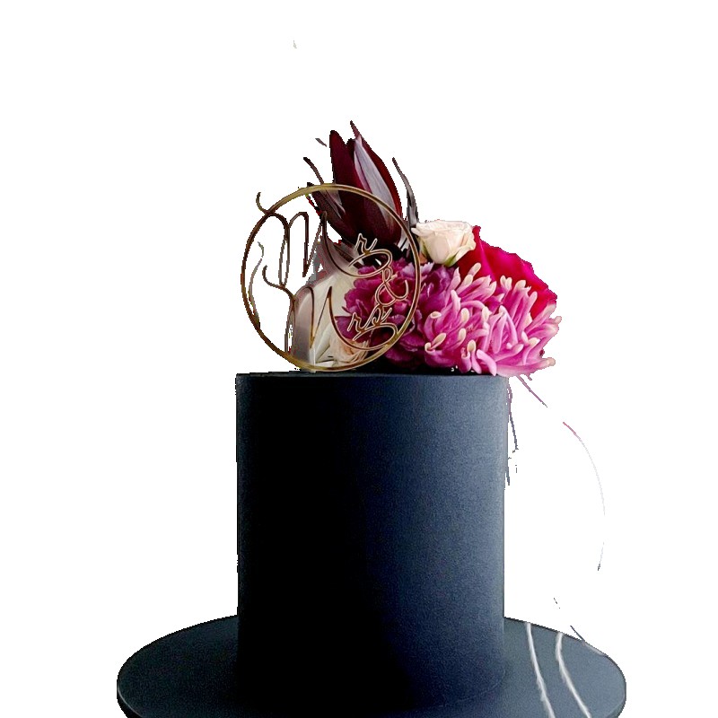 Topper Tort, , Model 2 Mr&Mrs, din Plastic, Auriu