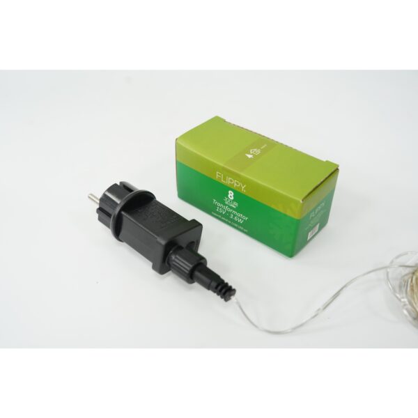 Transformator, , 8 jocuri de lumini, 15 v - 3.6W, pentru instalatii cu fir subtire din cupru
