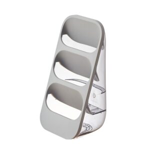 Suport - Organizator pentru Tacamuri, , 3 Compartimente, Suport pentru Cosmetica, Ustensile, Material PP Durabil, 33 x 16 x 15 cm Gri