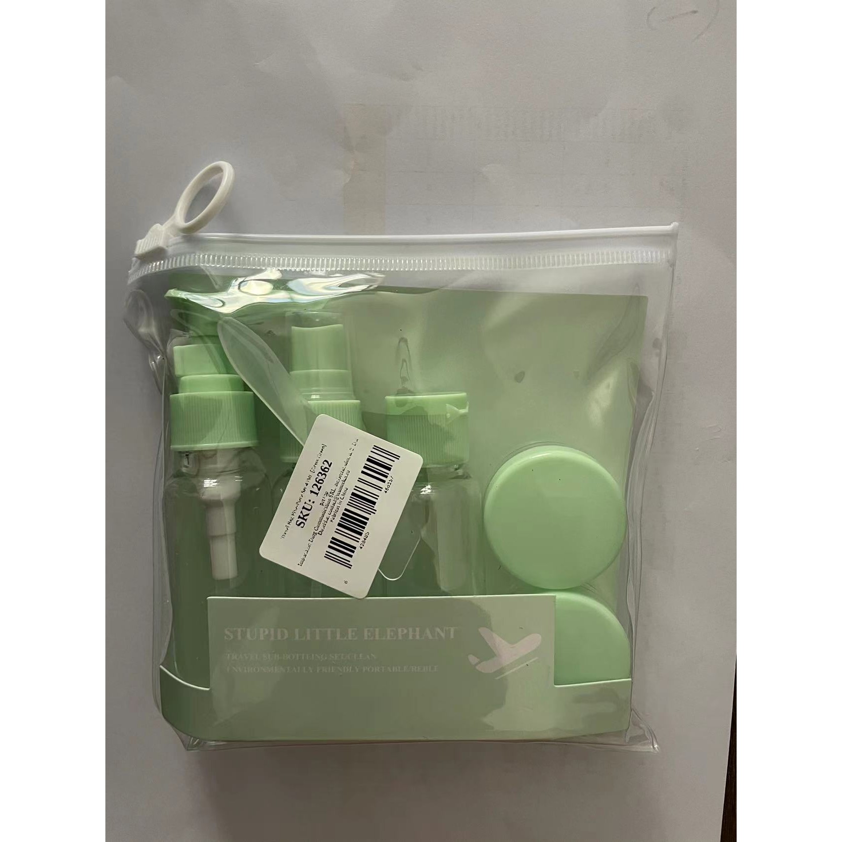 Set Recipiente pentru Cosmetice, , 5 Piese, cu Gentuta, pentru Calatorii, Reutilizabile, Verde, Material Plastic, 40 ml, 10g - imagine 2